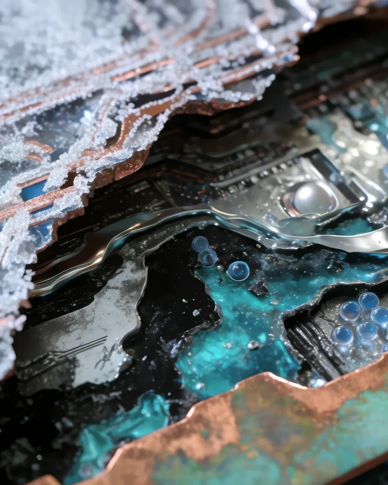 Frozen Motherboard by Walid Aziz Basharyar