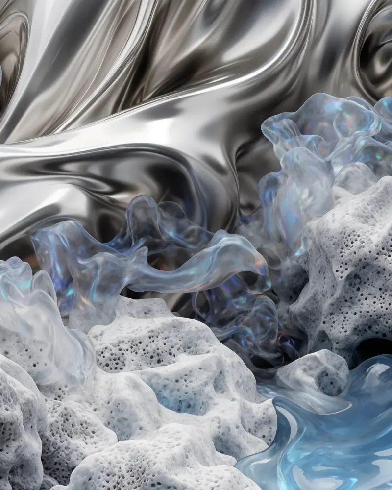 Pumice Fluid Interface by Walid Aziz Basharyar